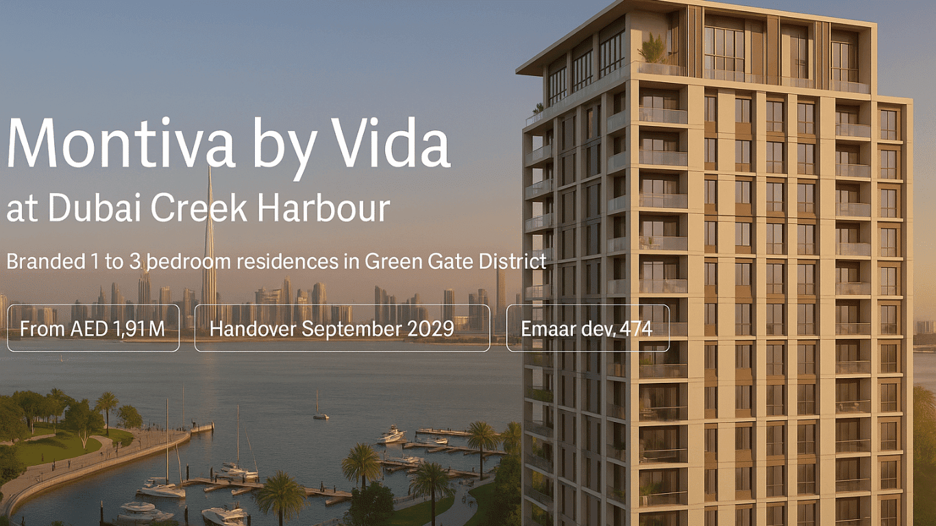 Montiva by Vida, Dubai Creek Harbour | 1–3 BR Apartments