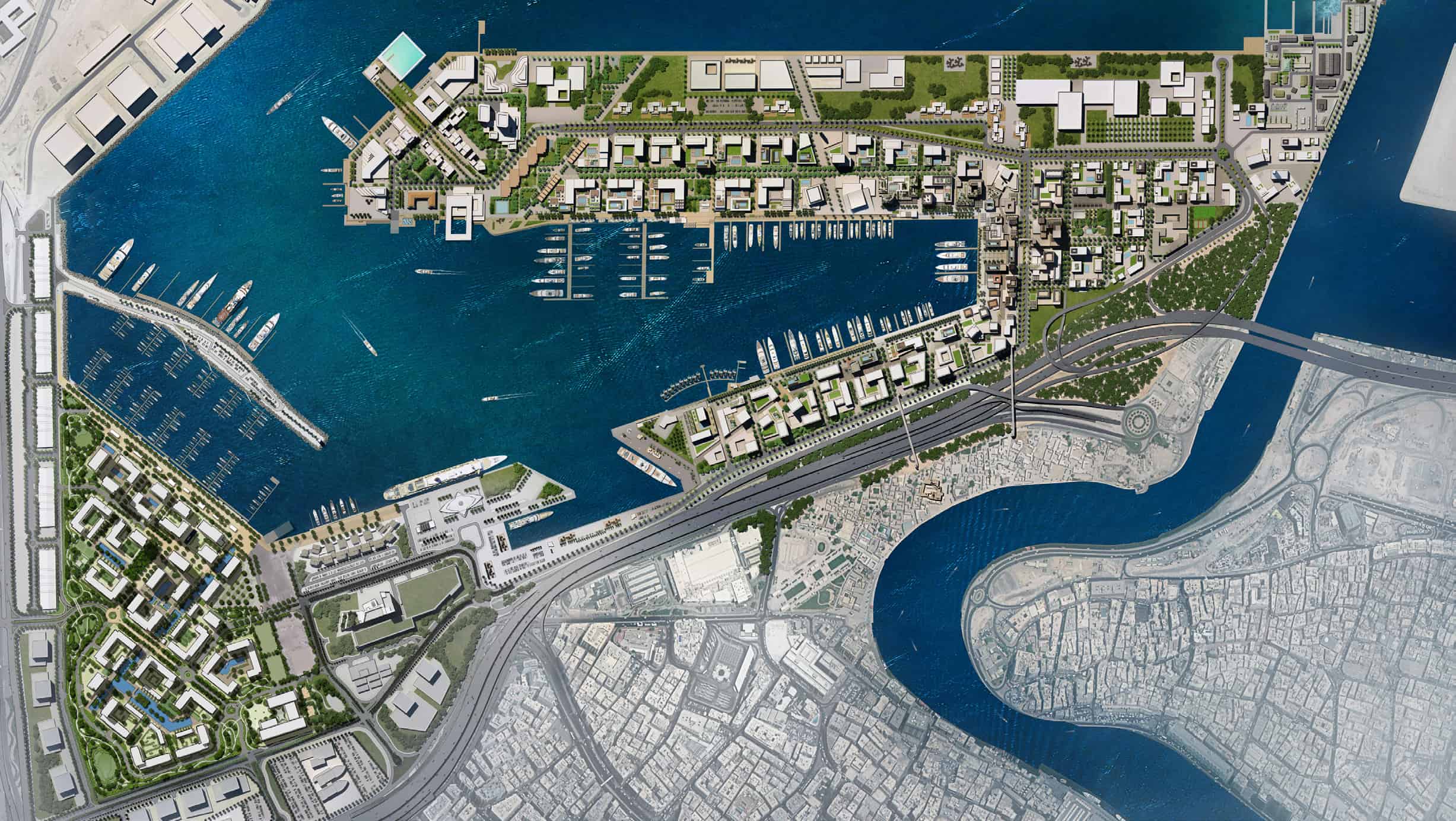 Seascape Port Rashid 1BR Burj Khalifa & community view
